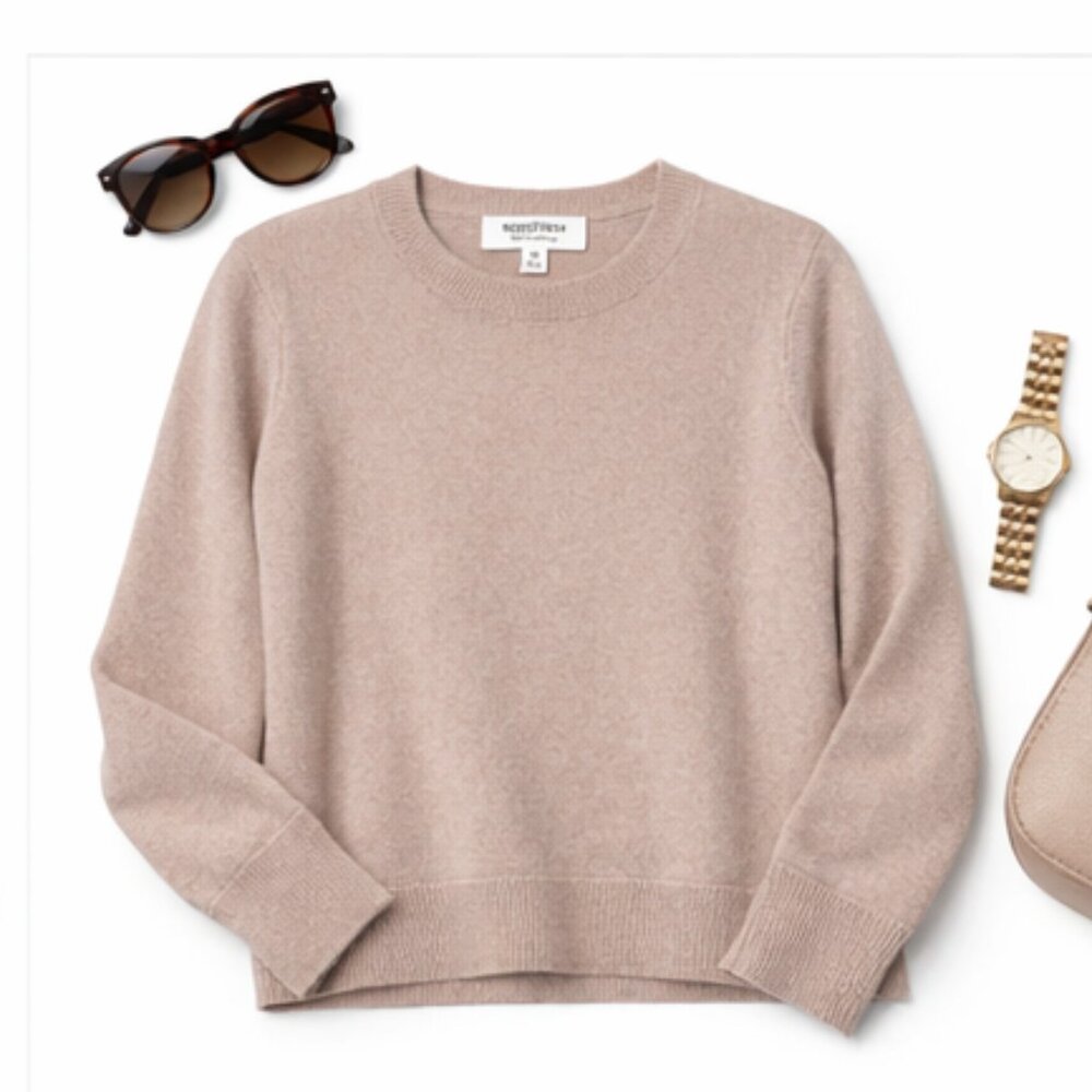 Nordstrom 100% Cashmere Crewneck Sweater – Tan Memoir – XS (NWT) - Picture 9 of 9